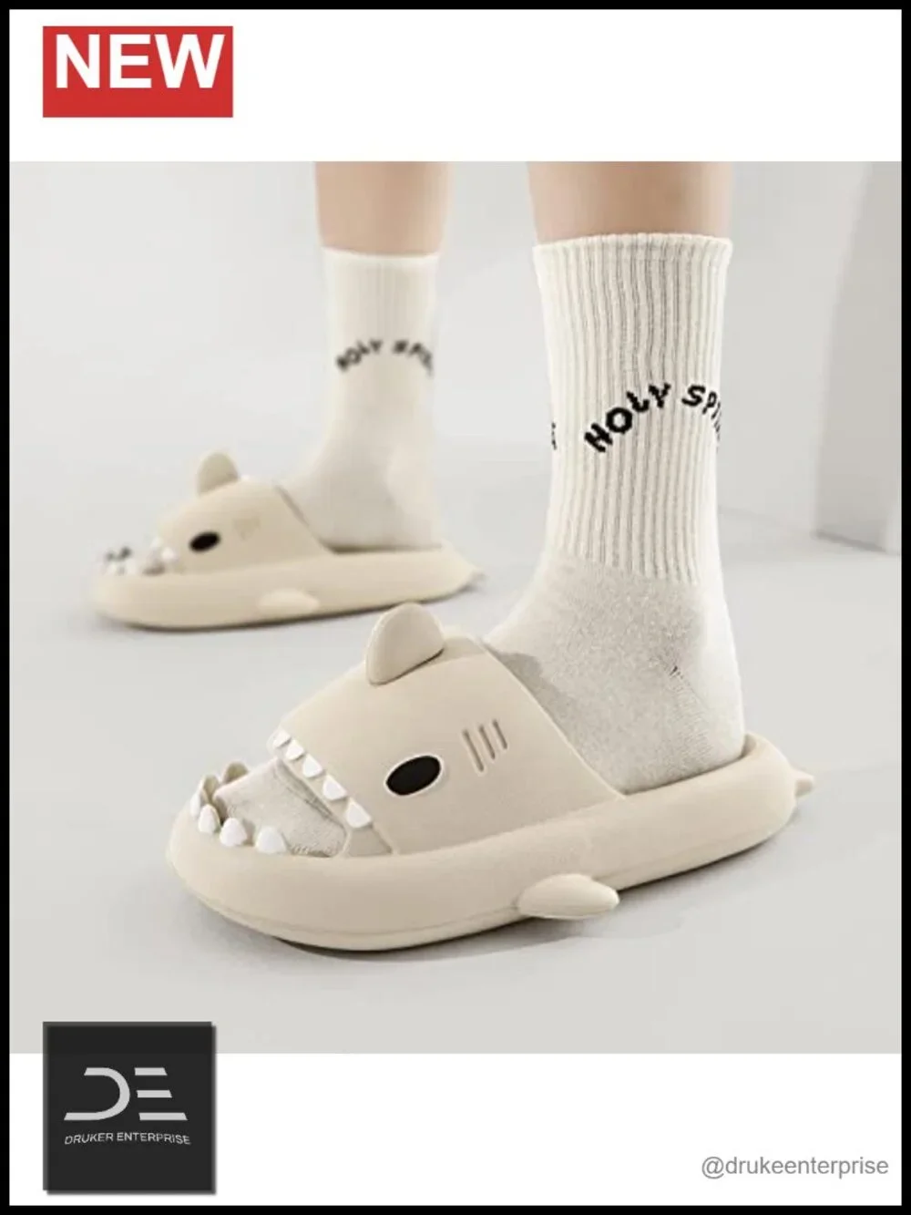 Shark Slides Cloud Slippers - Unisex Novelty Open Toe Slide Sandals with
